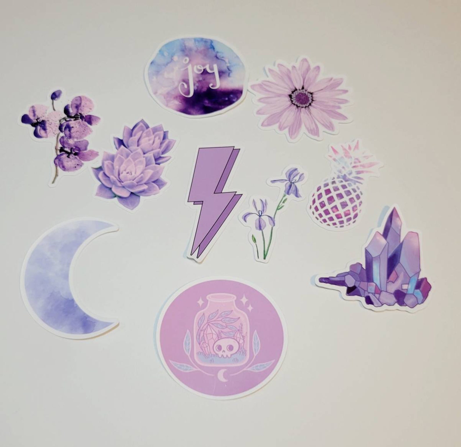 Aesthetic Cheap waterproof Stickers.Pick Which Black Or Purple Etsy