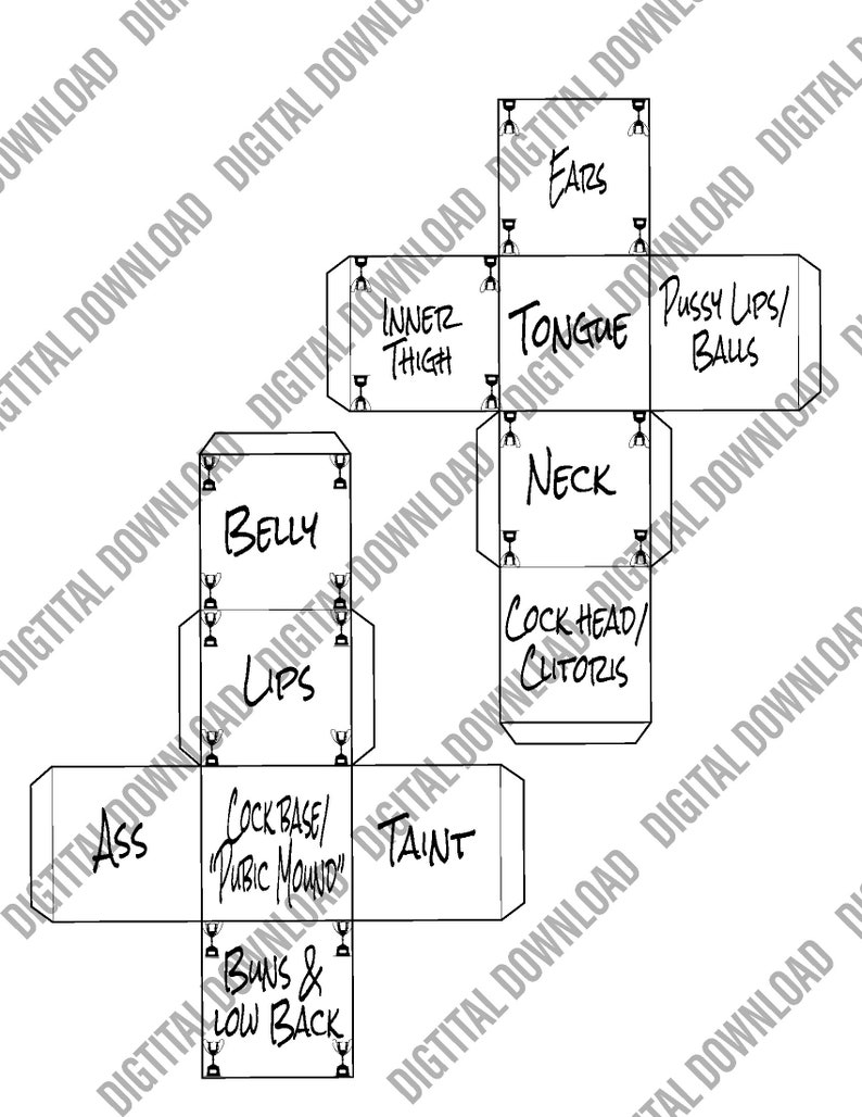 Kinky Sex Dice Game Printable Naughty T Intimate Play For Etsy 