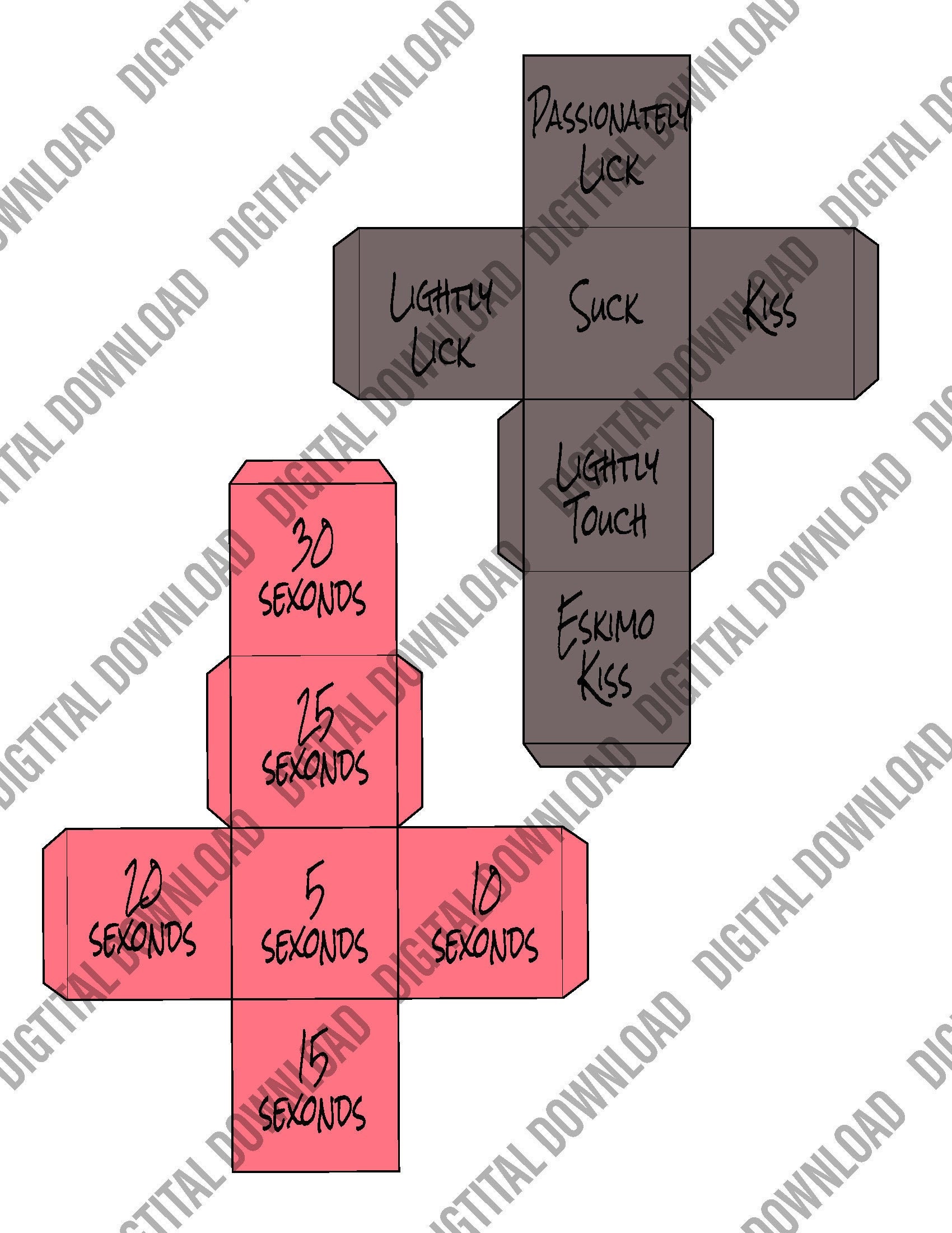 Kinky Sex Dice Game Printable Naughty T Intimate Play For Etsy Free Nude Porn Photos