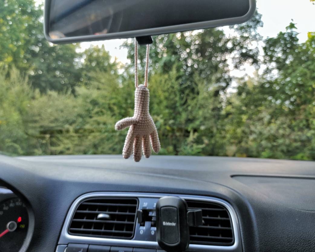 Car mirror hanging accessories creepy cure crochet hand Etsy