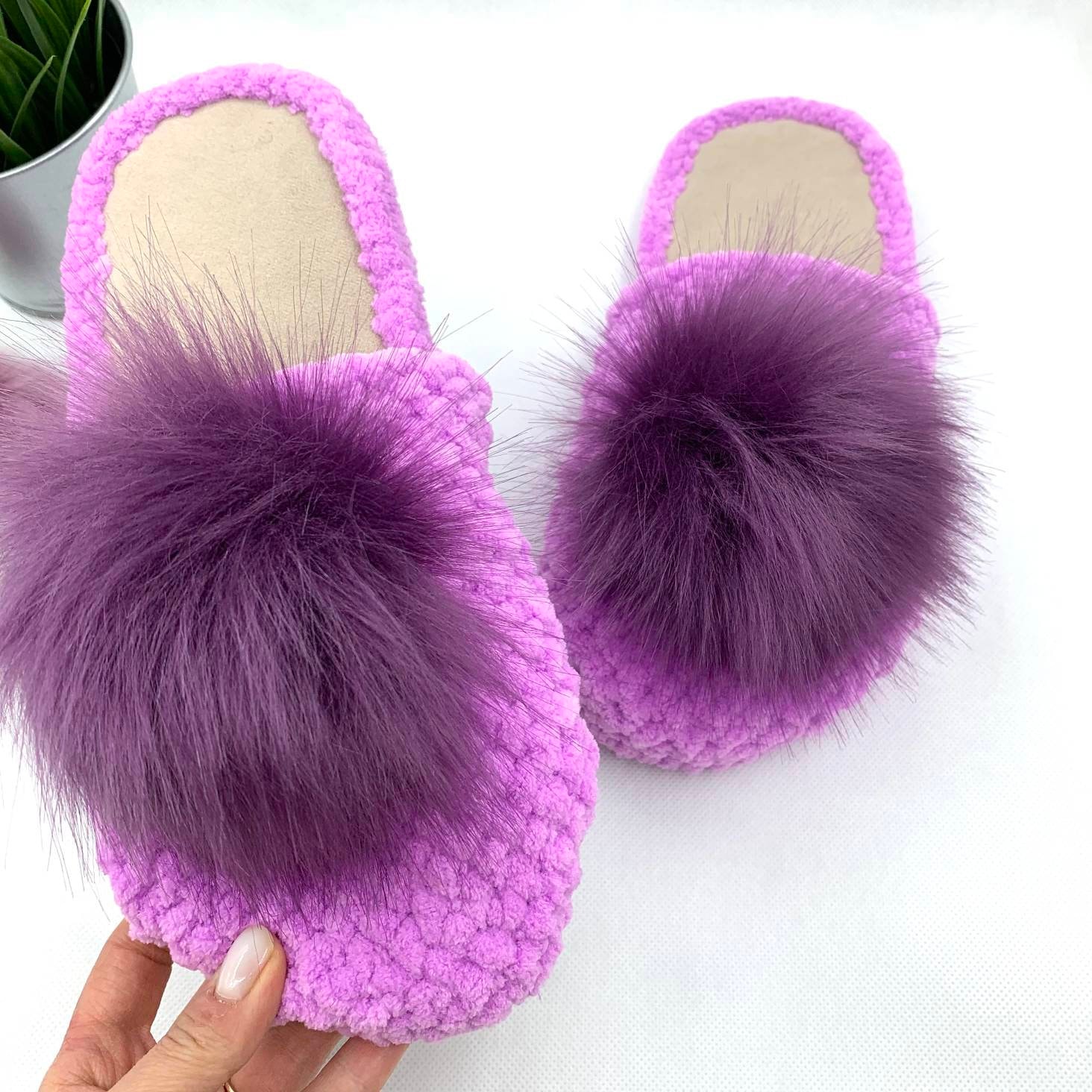 fluffy bridesmaid slippers