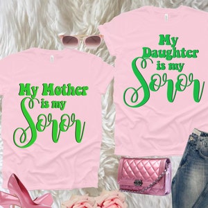 Pink and Green FAMILY LEGACY Shirts! Customize each shirt with your Family Soror Member