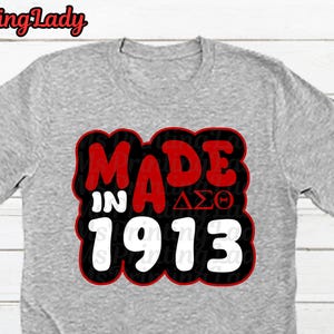 Made in 1913 Letter griechischen Unisex Shirt Delta Omega Theta Sorority Bekleidung - Eine Hommage an das Vermächtnis von Delta Omega Theta