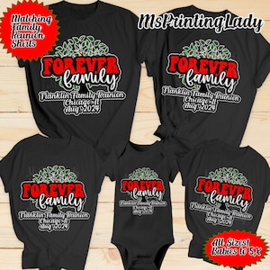 Camisetas de reunión familiar personalizables - Camisetas de grupo personalizadas a juego de Family Forever / Camisetas de vacaciones - Unisex, niños, bebés