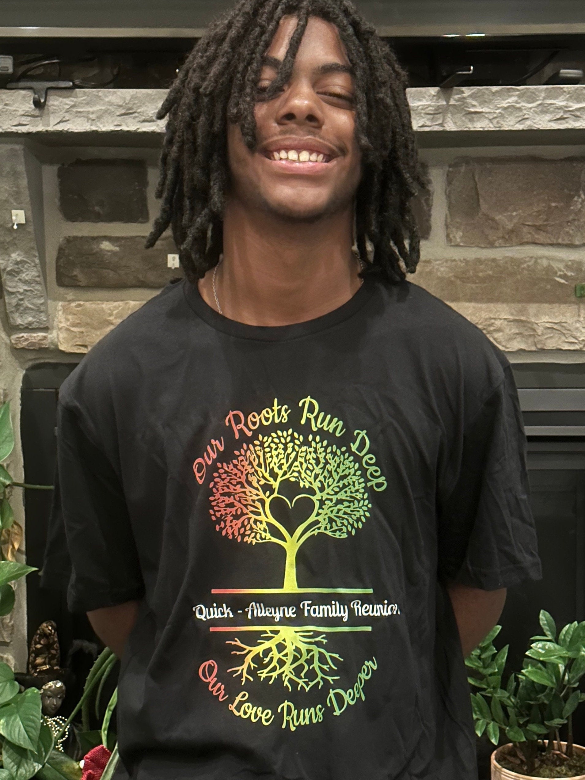 Customizable Family Reunion Shirts -Roots Run Deep with Heart Family Matching Group Shirt/ Vacation Shirts- Unisex,  Kids, Babies