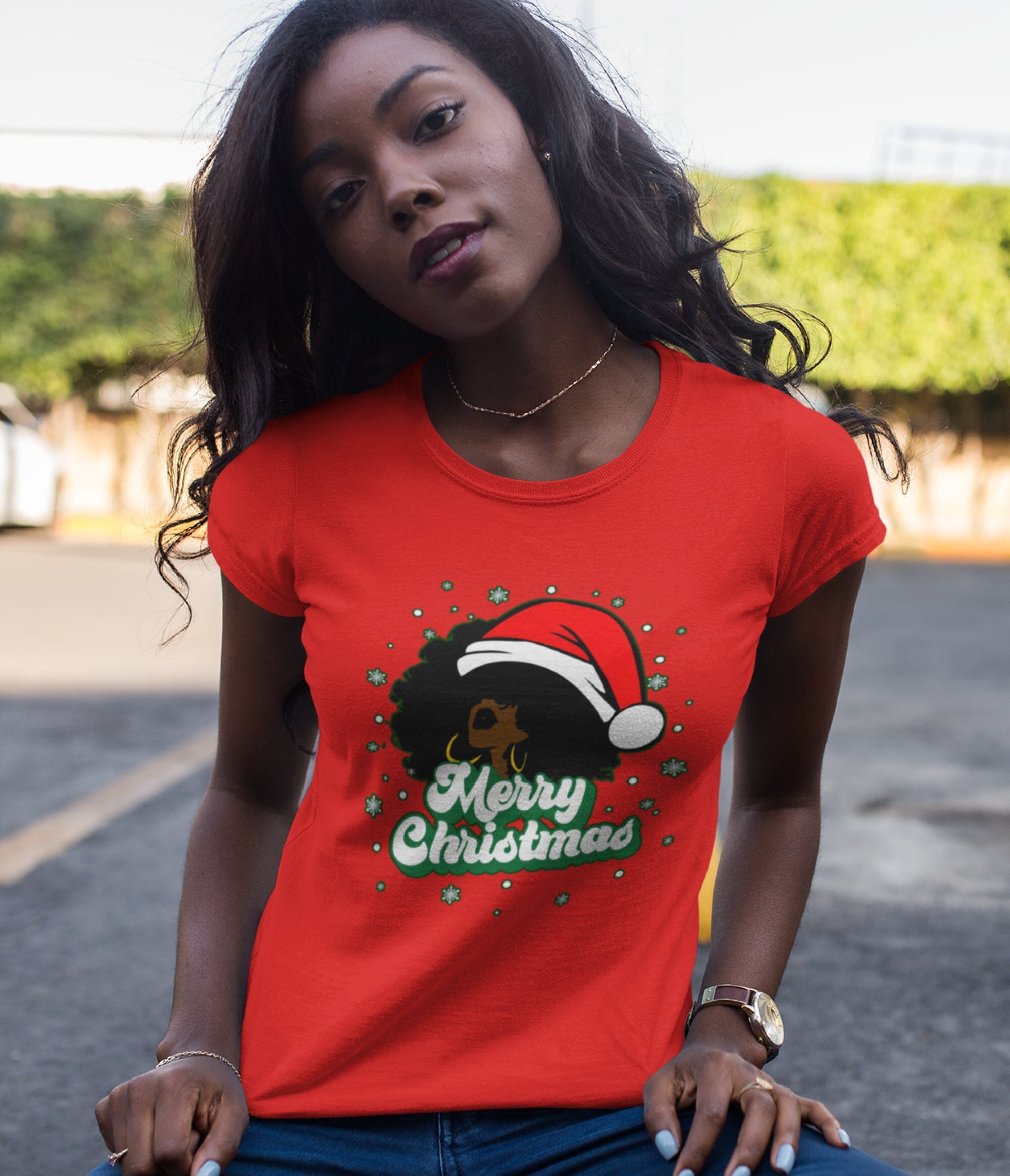 black merry christmas shirt