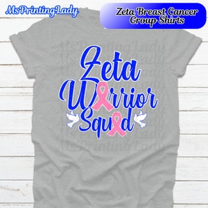 Zeta Phi Beta Breast Cancer Awareness Unisex Shirt - Warrior Squad - Etsy