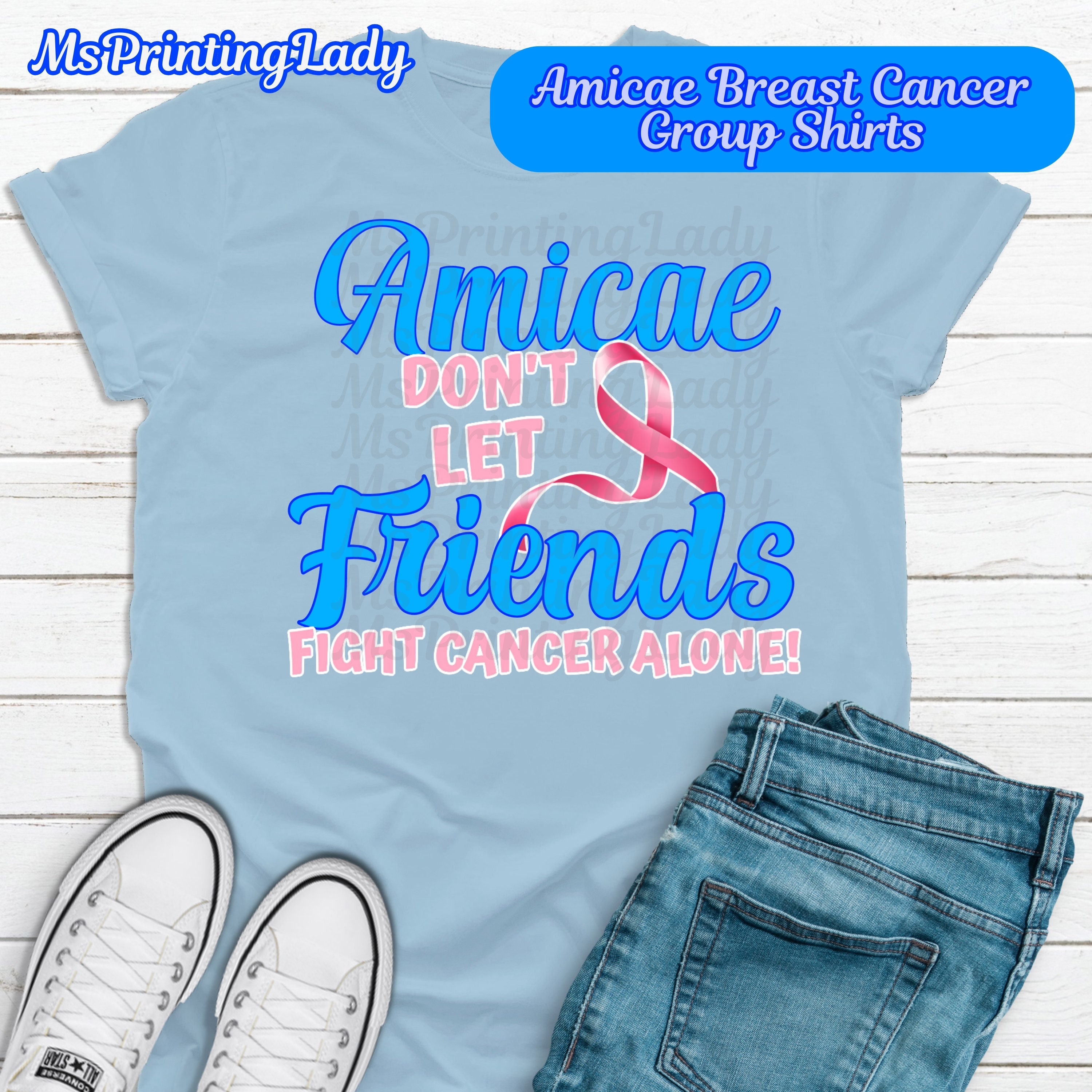Zeta Amicae Breast Cancer Awareness Unisex Shirt: Pink Ribbon Friends Tee