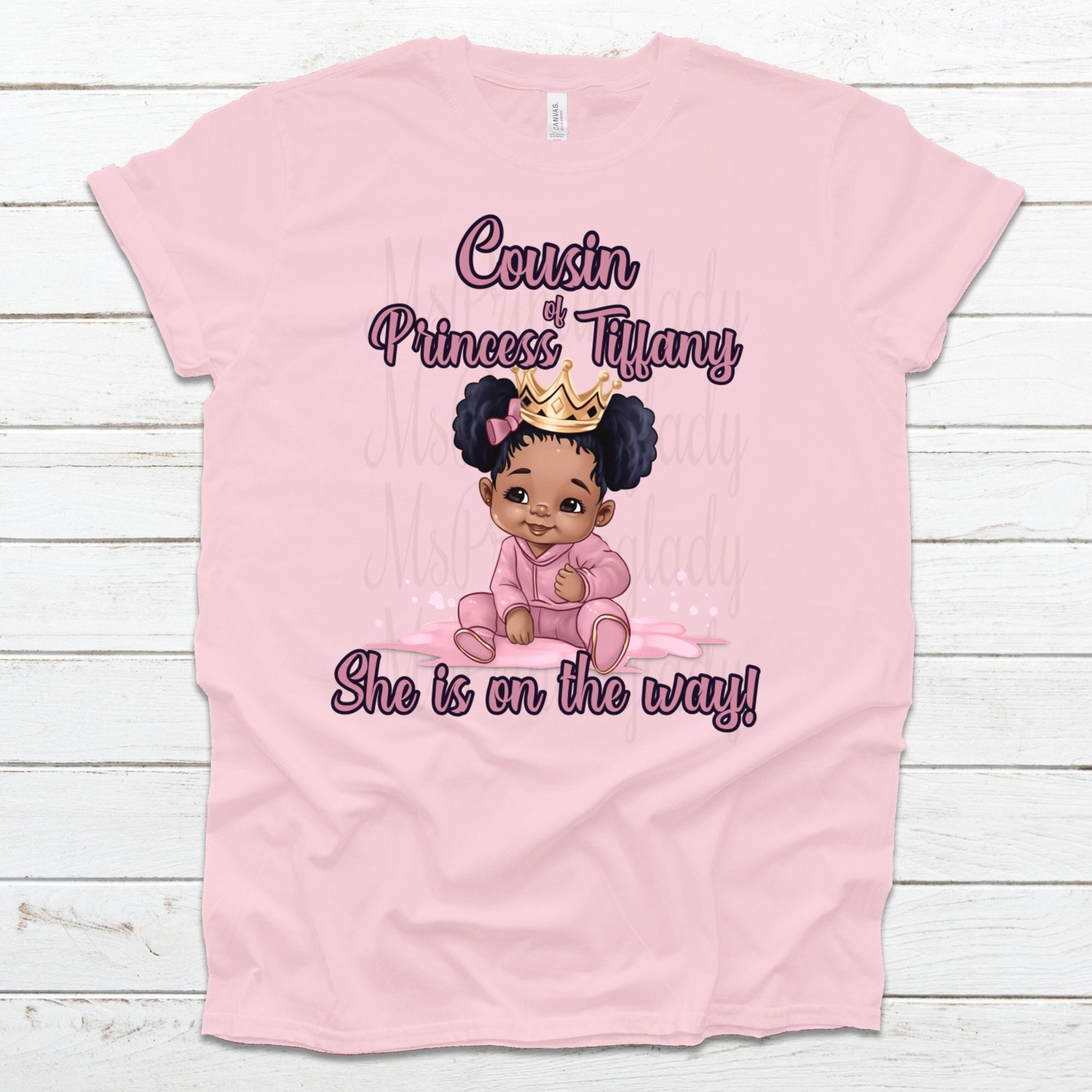Pink Princess Baby Shower Shirt: Custom Name, 