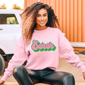 Original SOROR Pink and Green Sweatshirt