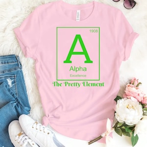 Customize Pretty Girl PERIODIC ELEMENT of Excellence and Pretty - Pink and Green Soror Shirt - Unisex Shirt!