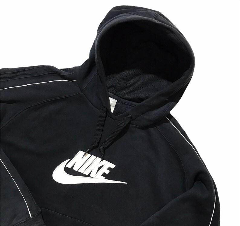Nike Vintage Hoodie Sweatshirt Black Size XL | Etsy