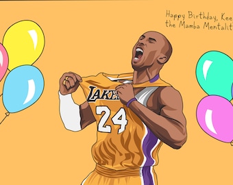 Kobe Bryant Birthday Card - Lakers Fan (Digital Download)