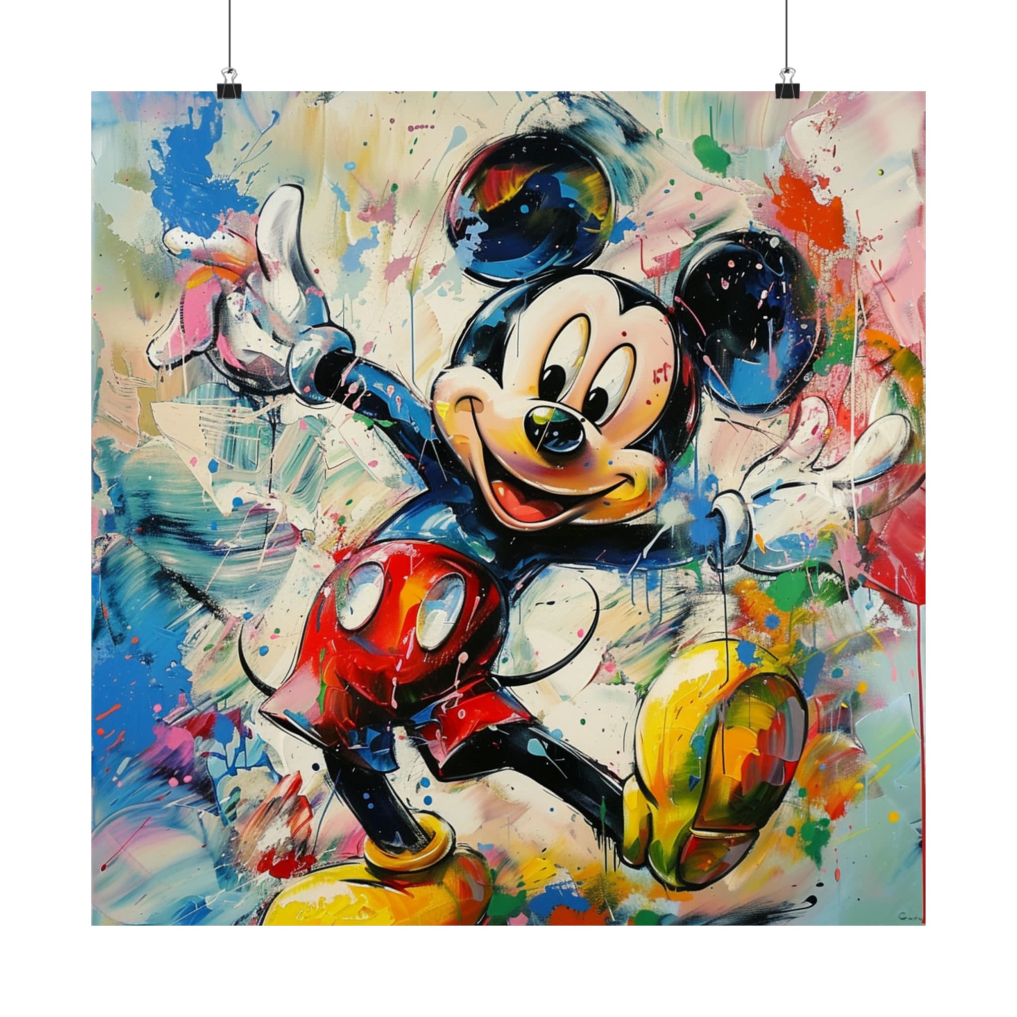 Classic Mickey Mouse Art Print Iconic Disney Wall Decor Mickey Mouse ...