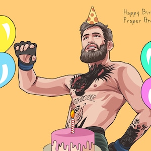 Birthday Card - Conor McGregor - Perfect Birthday Gift - Conor McGregor Birthday Card - UFC Birthday Card