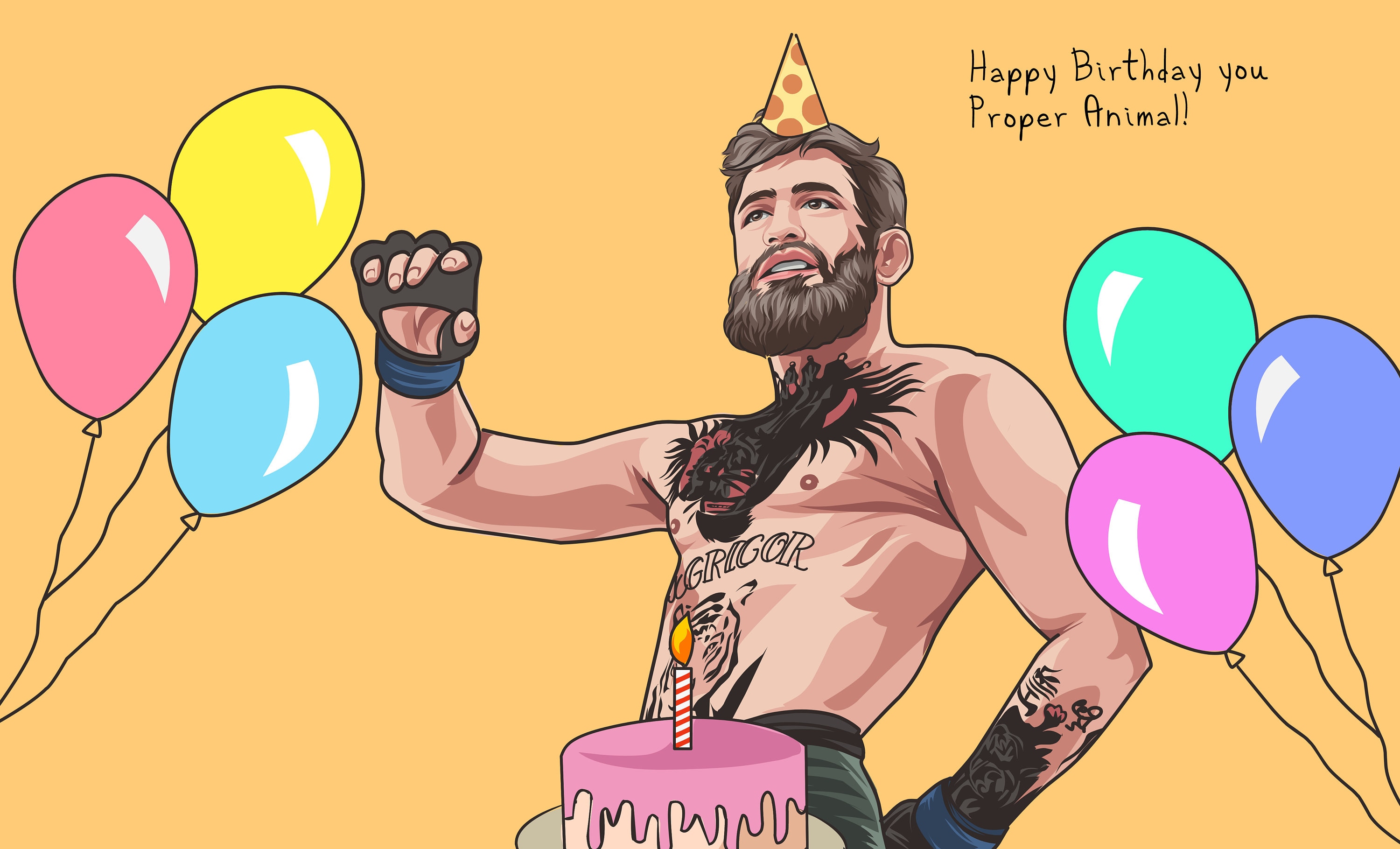 Conor McGregor Birthday Card: Funny UFC Gift (Digital Download)
