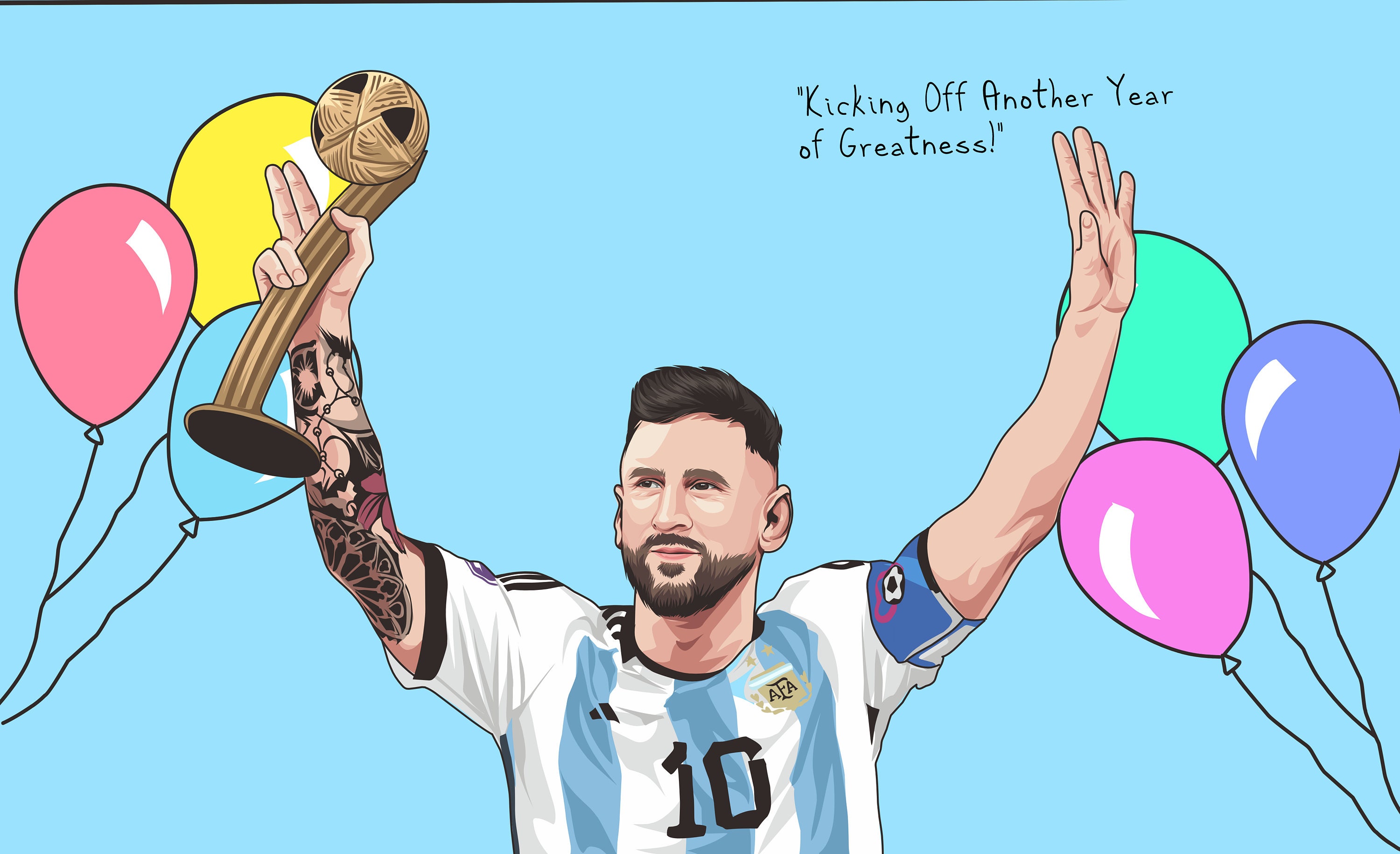 Birthday Card - Lionel Messi - Inter Miami - Birthday Card for Him