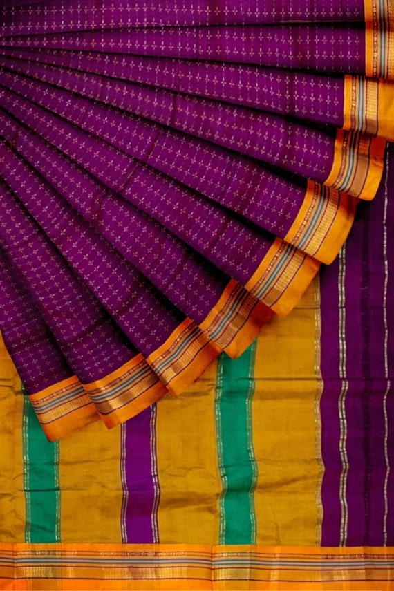 Woven Star Ilkal Saree: Traditional Cotton Silk Saree - Etsy