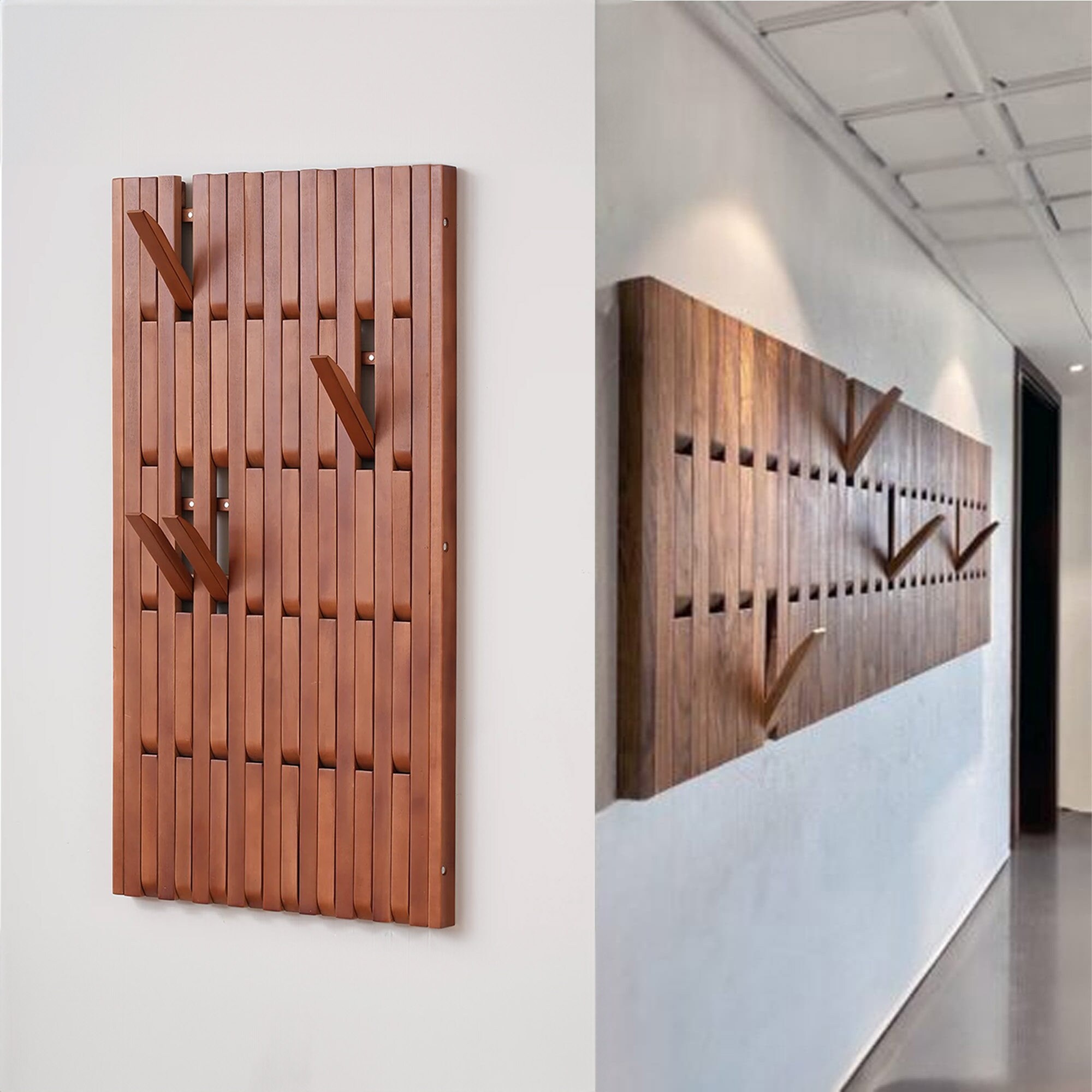 Piano Coat Rack Wall Mount Solid Wood Coat Hanger Modern Coat Rack Wall Decor Etsy