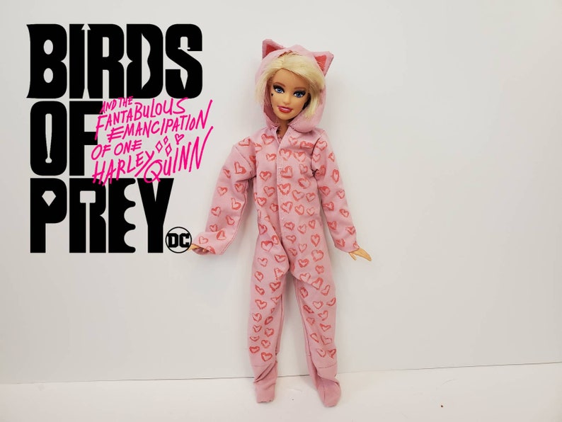 Barbie doll clothes Harley Quinn Birds of Prey breakup onesie Etsy