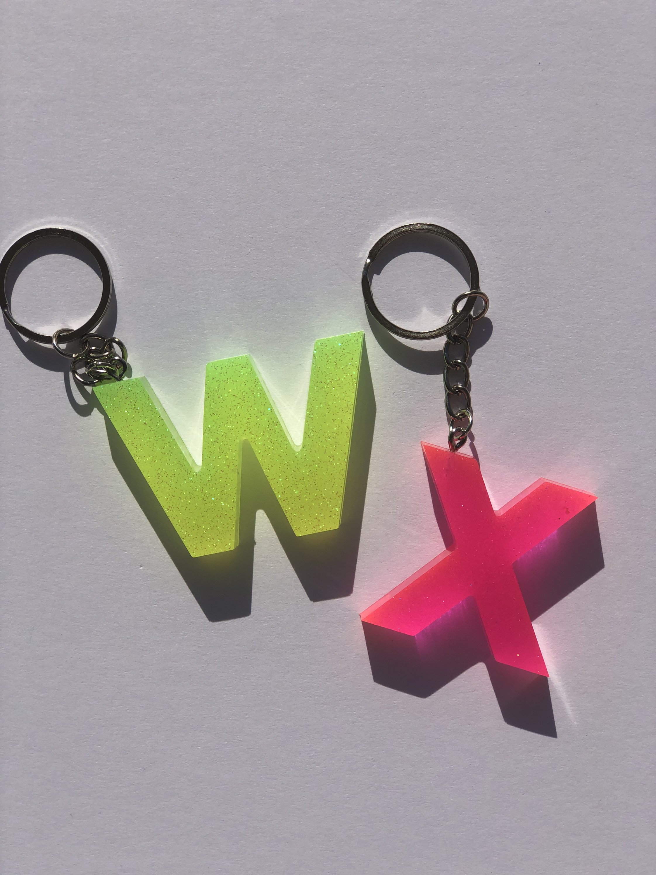 Neon Keychain Green Neon Pink Neon Etsy