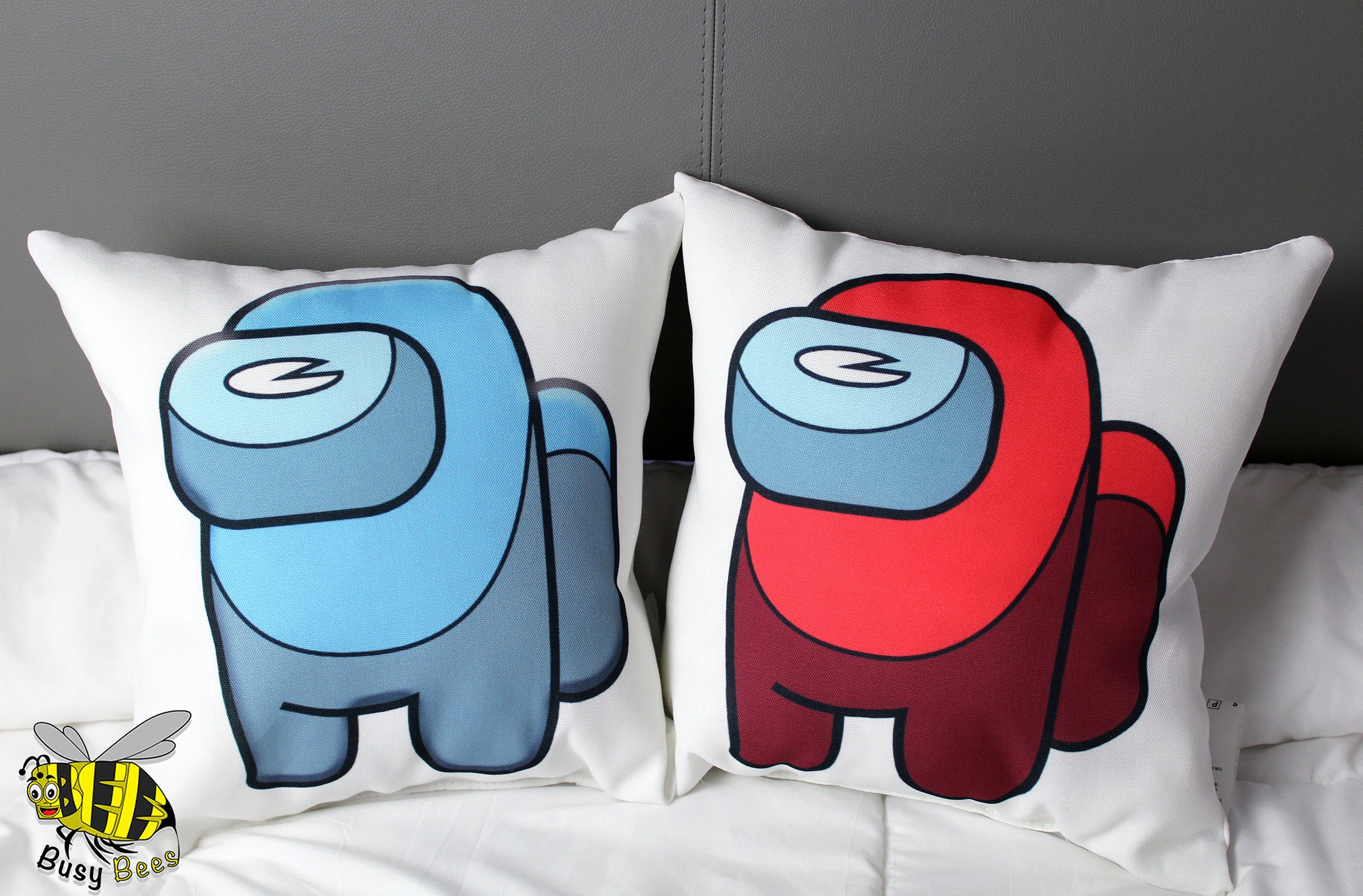 Among Us Decorative Pillow Blue Etsy