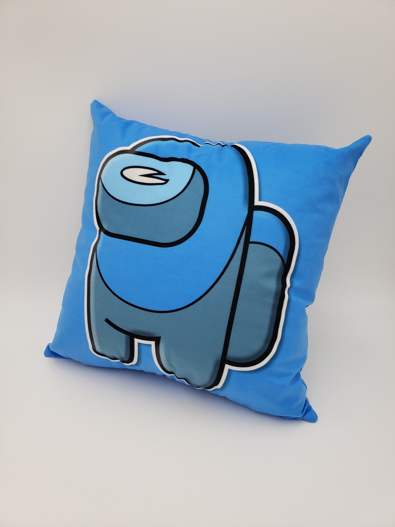 Among Us Decorative Pillow Case Blue Etsy