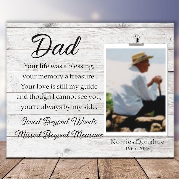 Dad Memorial Frames, Loss of Dad, Sympathy Gift, Dad Remembrance Gift, In Loving Memory of Dad, Bereavement gift, Dad Loss Condolence gift