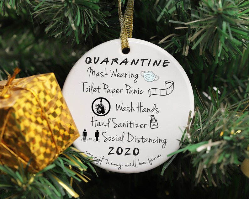 2020 Ornament Quarantine Christmas Ornament Funny 2020 Etsy