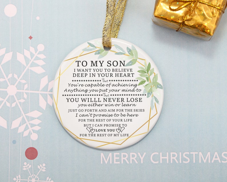 Son Ornament Son Gifts Personalized Gifts for Son Son Etsy