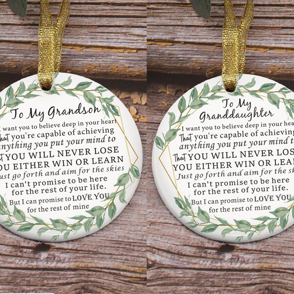 Grandpa and Granddaughter Ornament Etsy