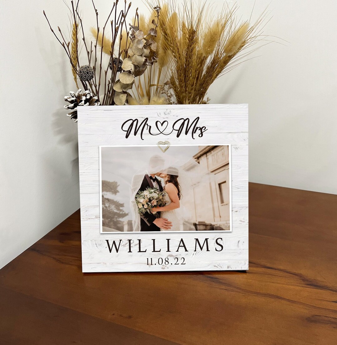 Personalized Wedding Frame, Engagement Gifts for Couples, Engagement ...