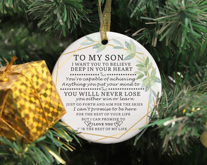 Son Ornament Son Gifts Personalized Gifts for Son Son Etsy