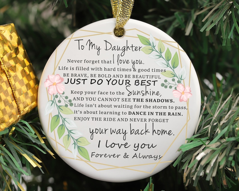 Daughter Ornament Daughter Gifts Daughter Christmas Gift Etsy
