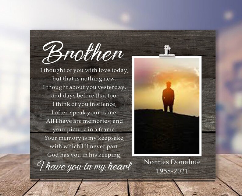 Brother Memorial Picture Frame in Loving Memory of Brother Etsy