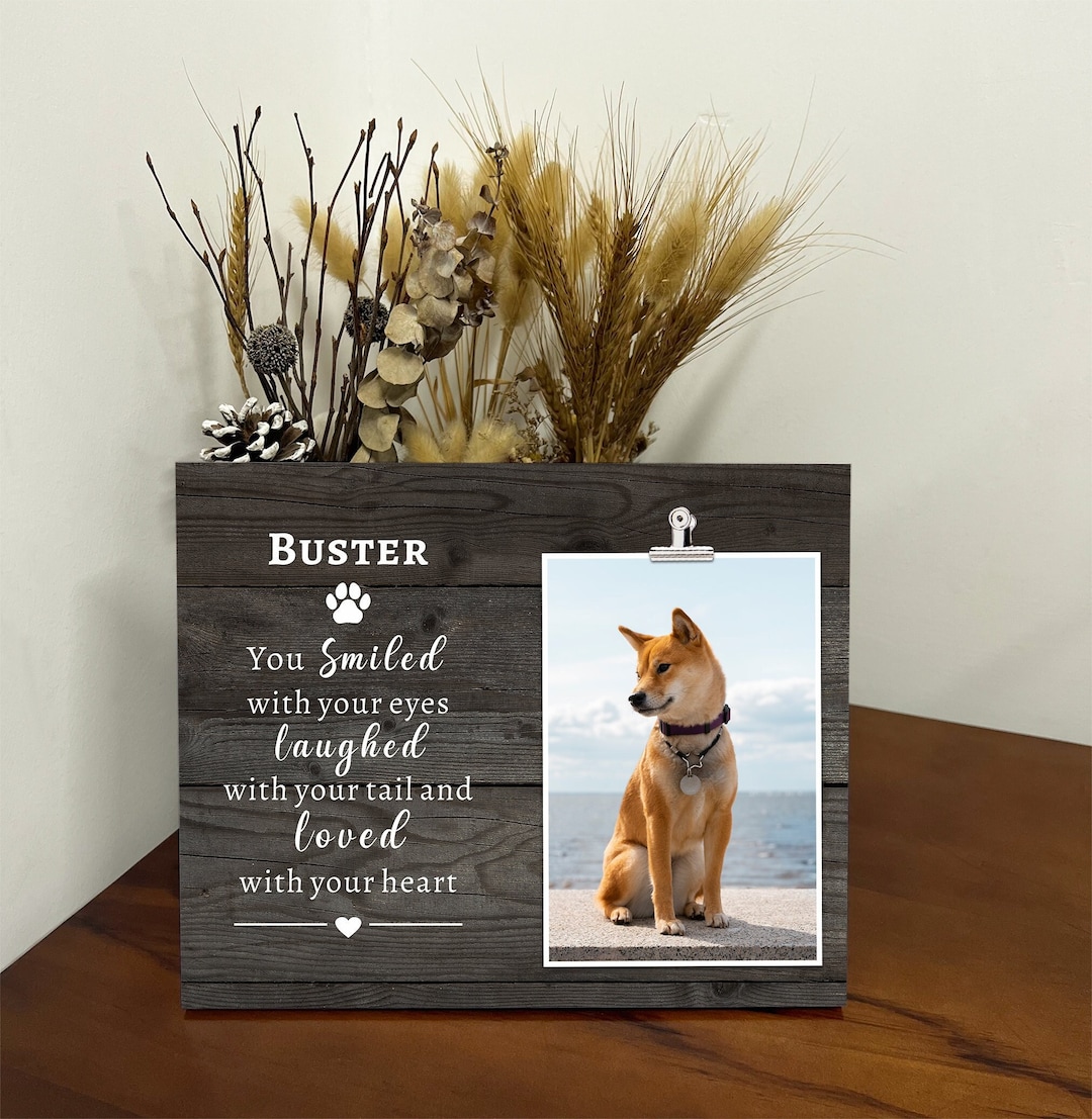 Personalized Dog Memorial Picture Frame, Pet Loss Gift, Dog Memorial
