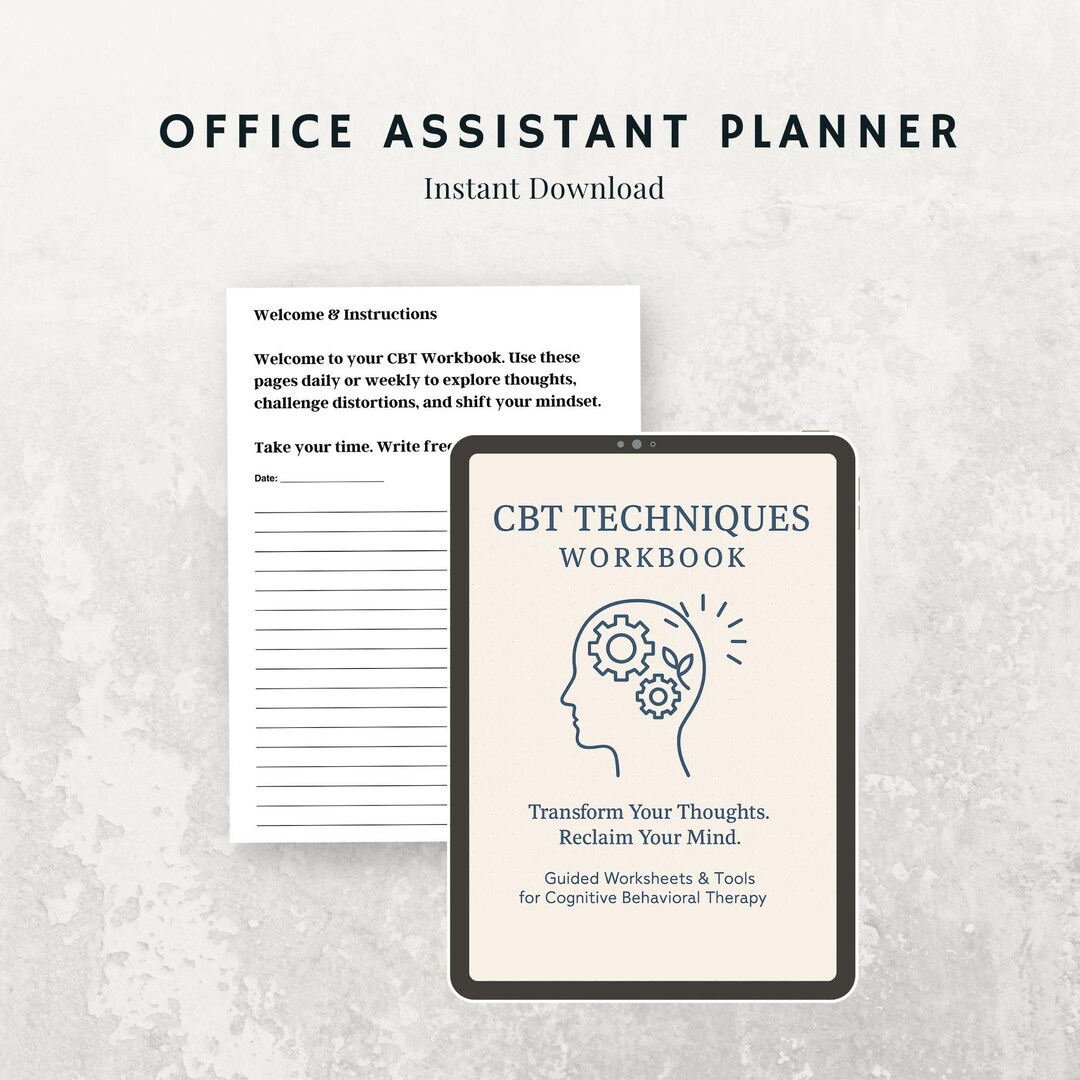 CBT Techniques Workbook | Cognitive Behavioral Therapy Printable ...