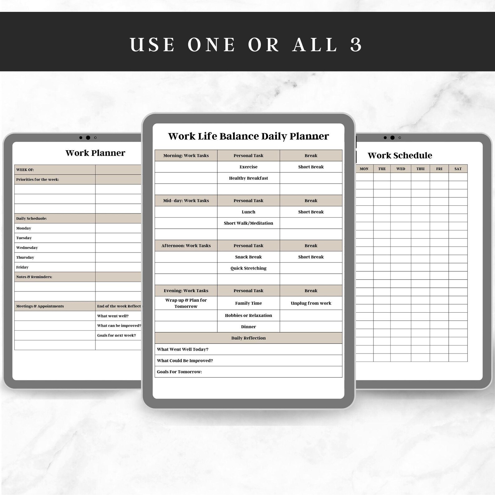 Work-life Balance Planner | Printable & Digital Template - Etsy