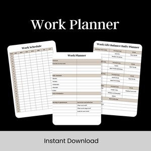 Work-life Balance Planner | Printable & Digital Template - Etsy