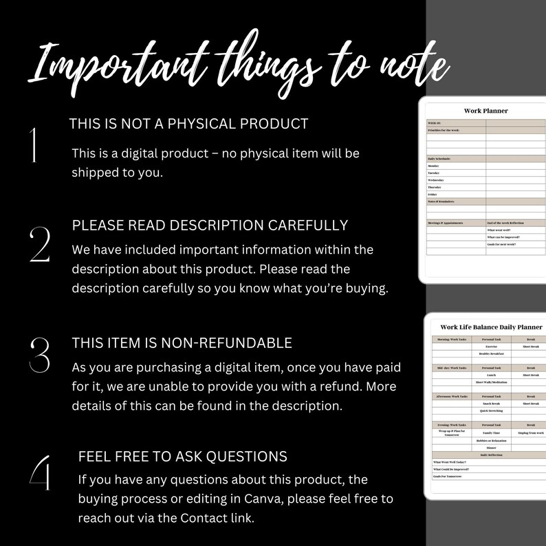 Work-life Balance Planner | Printable & Digital Template - Etsy