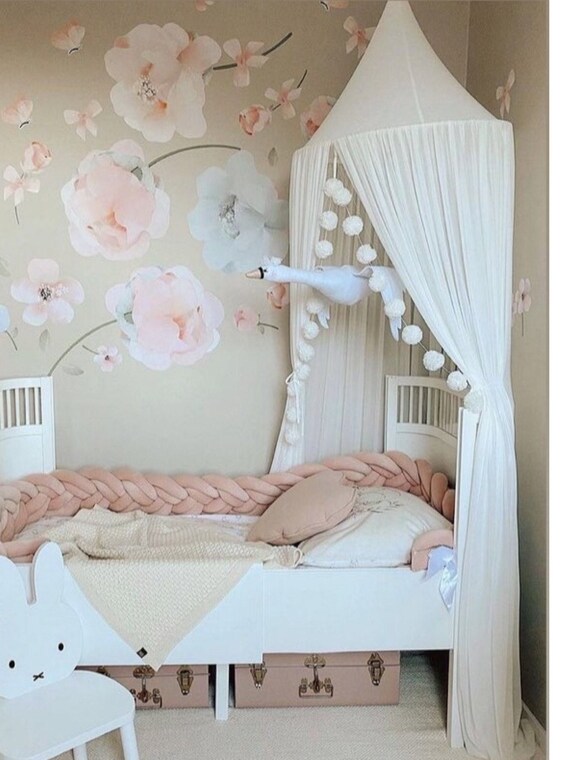 White Sheer Canopy Cloud Tent Bed Canopy Cot Canopy Bunk Bed