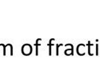 Fractions Worksheet - Sum / addition of fractions worksheet - 10 questions with worked through answers - maths worksheet