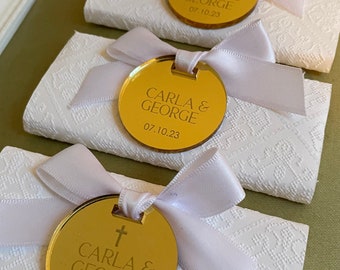Mini Chocolate Bar with Personalised Tag For Wedding