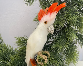 Petite décoration de Noël Galah blanche pour sapin de Noël Australiana