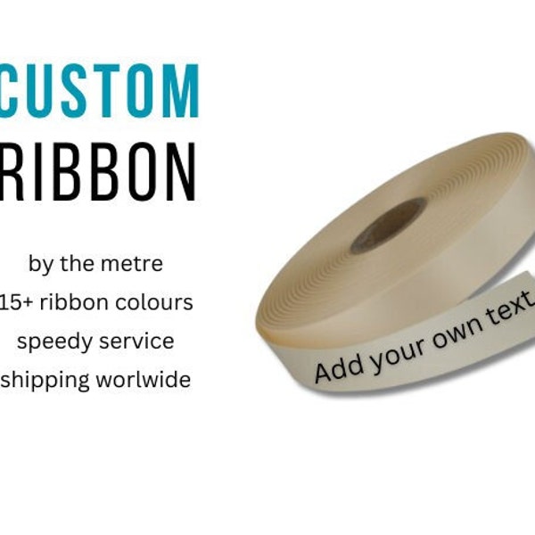 Custom Printed Personalised Double Sided Satin Ribbon For Any Occasion Per Metre