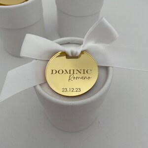 10 x Personalised Initial Bomboniere Favor Tags image 5