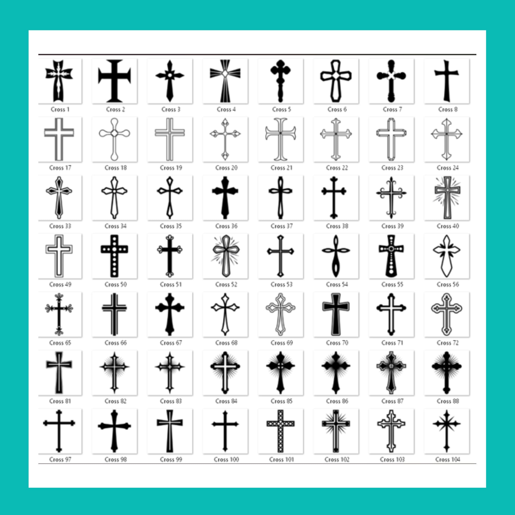 Vector File Crosses 300 Religious Crosses Digital File Cross Svg File | Cross Digital File ...