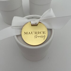 10 x Personalised Initial Bomboniere Favor Tags image 6