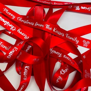 Personalised Red Christmas Custom Printed Personalised Double Sided ...