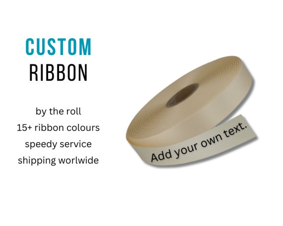 Custom Printed Double Sided Satin Ribbon: 20mm Personalized Ribbon, 25 ...